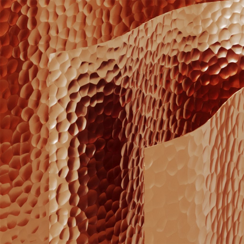 Hammered copper